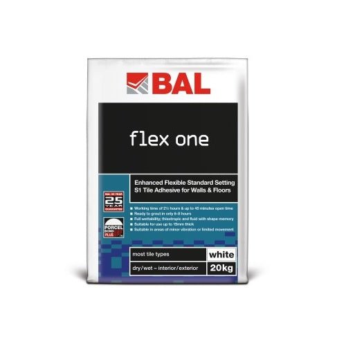 BAL Flex One Tile Adhesive - White