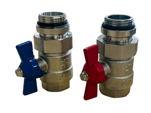 Manifold 3/4" Ball Valve Pair - Underfloor Heating Direct