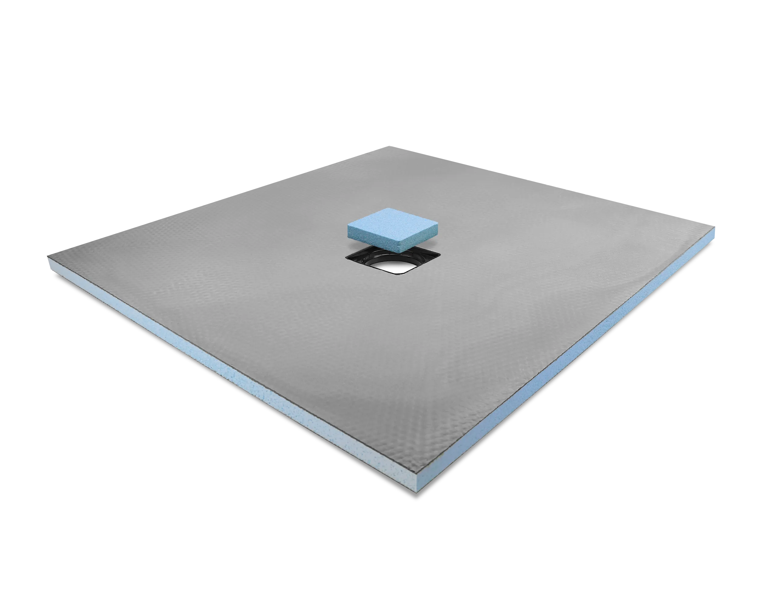 ProWarm™ Wetroom Shower Tray (Square Centre Drain)