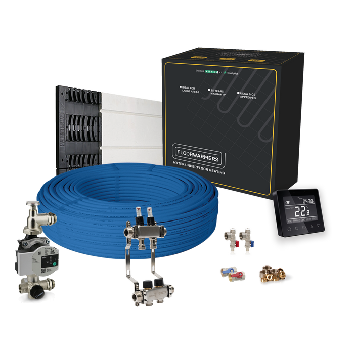 Floorwarmers Low Profile Water Underfloor Heating Kit