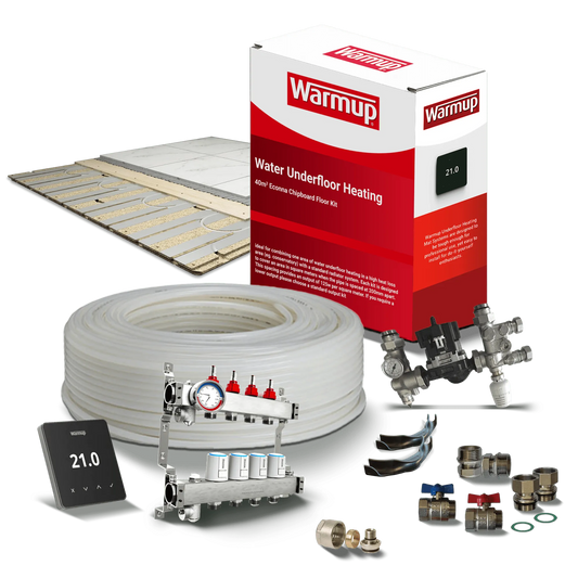 Warmup VLo Econna-12 Water Underfloor Heating & Chipboard Kit