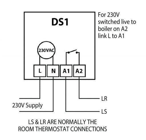 Heatmiser DS1 Central Heating Dial Thermostat - Underfloor Heating Direct