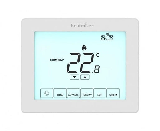 Heatmiser Touch-W Programmable Touchscreen Thermostat - Underfloor Heating Direct