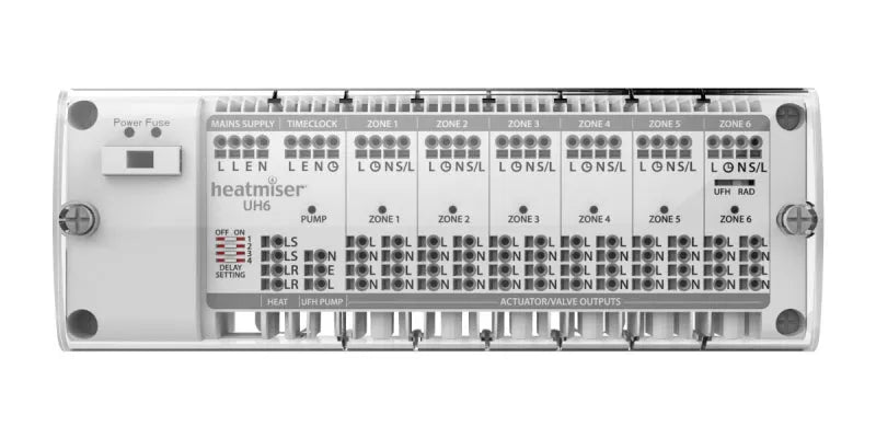 Heatmiser UH6 Wiring Centre - 6 Zone