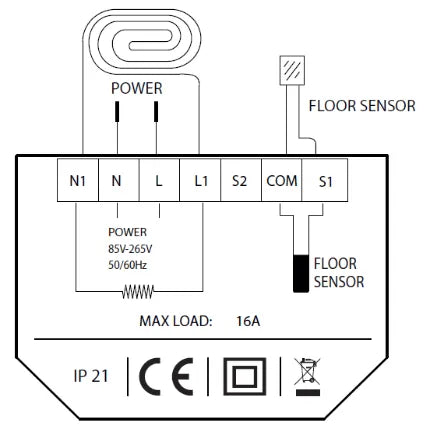 Touch V2 Touchscreen Thermostat - Underfloor Heating Direct